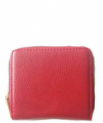 Zip Closure Half Wallet  AD019 RED